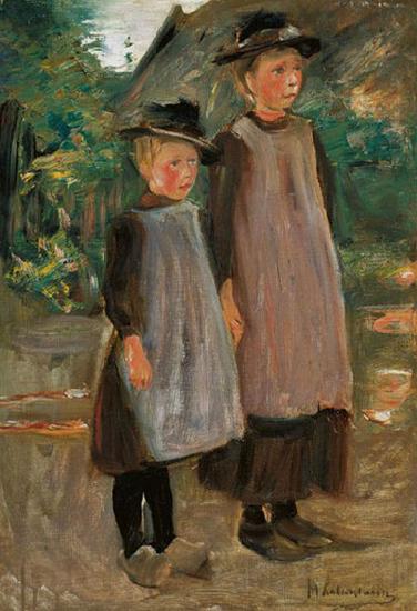 Max Liebermann Zwei hollandische Kinder Spain oil painting art